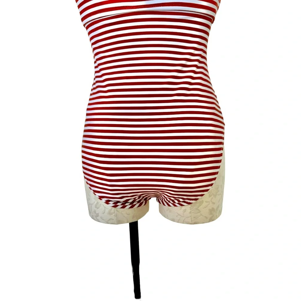 Kona Sol One Piece Striped Twist  Swim Suit Size Medium - Picture 6 of 12